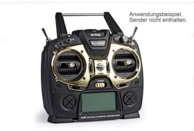 GRAUPNER MZ-12 Frontplatte + Steuerknüppel Goldoptik...