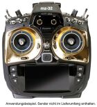 GRAUPNER MZ-32 / MZ-16 Frontplatte + Steuerknüppel Goldoptik / S8526.G