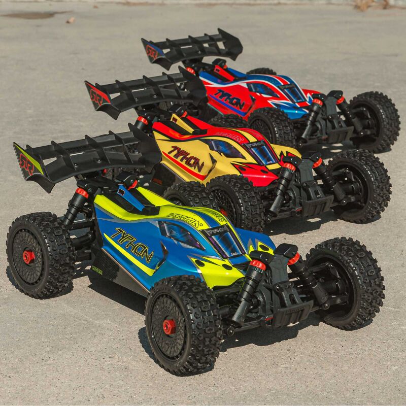 ARRMA 1/8 TYPHON MEGA 665 4X4 RTR Brushed Buggy Red / ARA4206V4T3