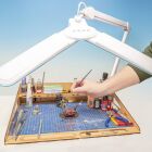 MODELCRAFT LED Arbeitsplatzleuchte Double-Head dimmbar / 492204