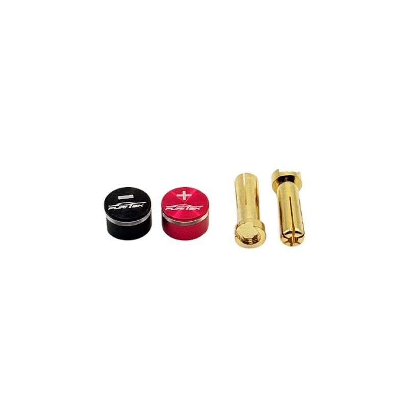 FURITEK LowPro Goldkontakt-Stecker 5mm mit Kühlkörper & Griff rot/sc / FUR2679
