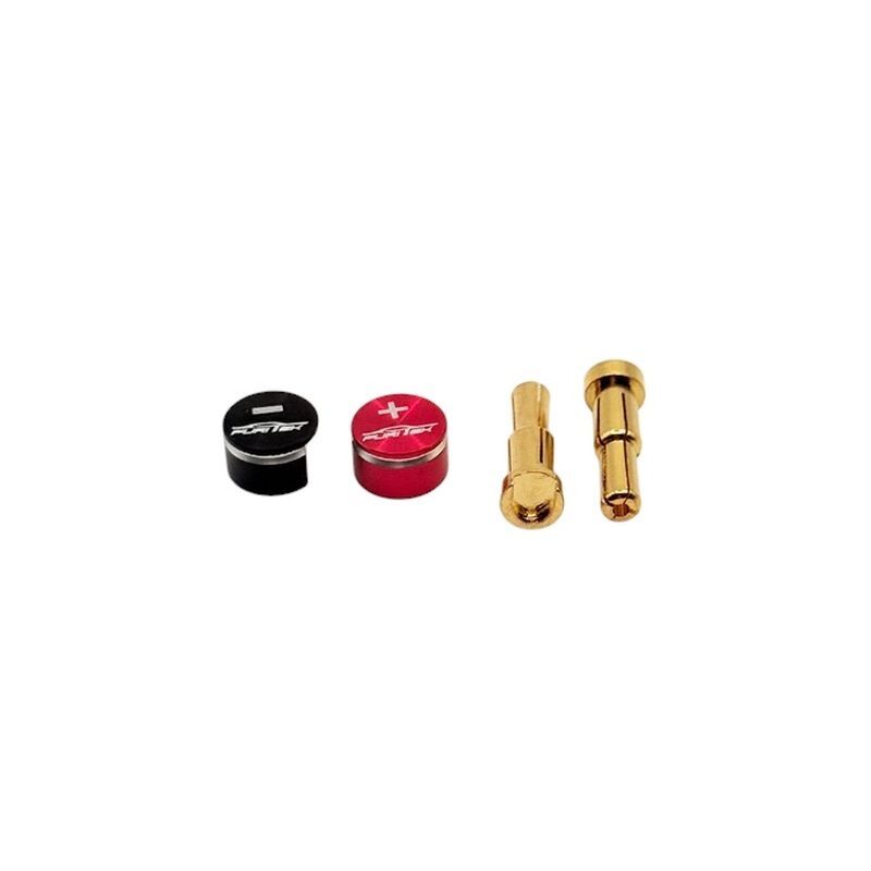 FURITEK LowPro Goldkontakt-Stecker 4-5mm mit Kühlkörper & Griff rot/ / FUR2680