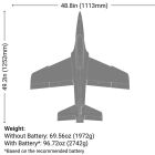 E-Flite Habu XS (eXtra Sport) 80mm EDF BNF Basic incl. AS3X+ & SAFE Select / EFL02450