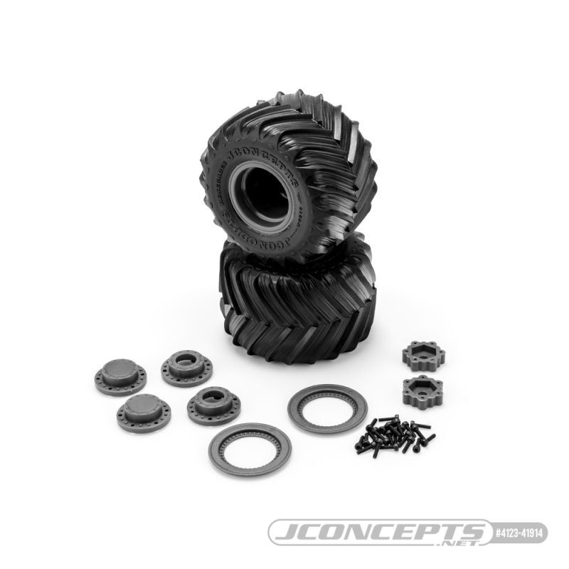 JConcepts Losi Mini LMT Renegades Reifen soft/blau auf Felgen JC-3455G (2) / JC-4123-41914