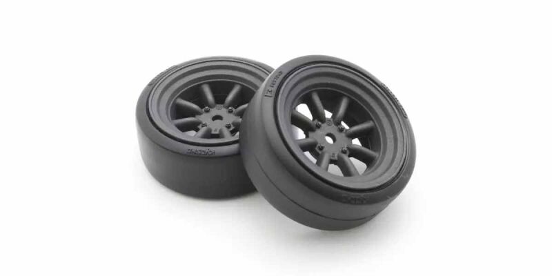 Kyosho Verklebte Reifen D-Tyres 8S Watanabe Felge 1:10 Fazer FZD2 (2) / K.FATH710BKD