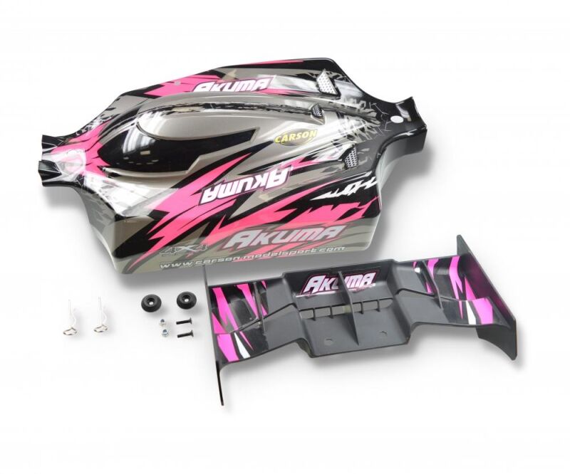 CARSON 1:8 Karosserie-Set Akuma pink/grau / 500801040