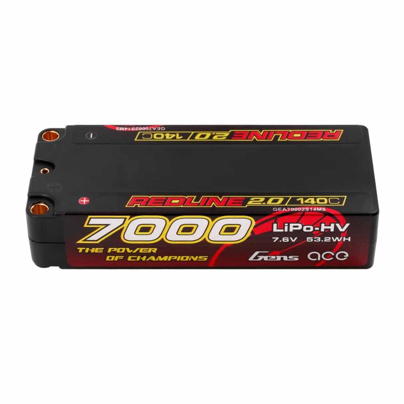 GENS ACE GensAce Redline 2.0 Mid Size 2S HV 7.6V-140C-7000 113x47x25mm 250g / GEA70002S14M5