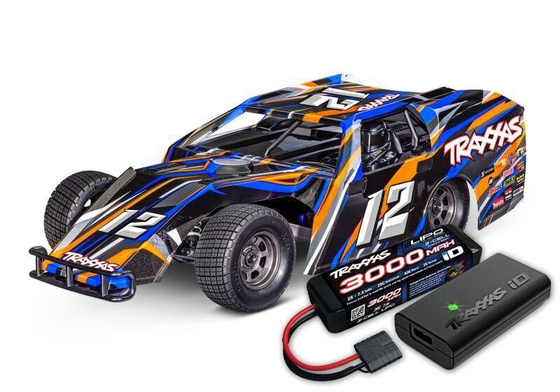 TRAXXAS Slash Modified BL-2S blau 1/10 Dirt Oval Racer RTR / TRX104354-74Z-BLU
