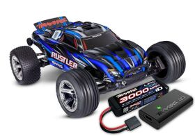 TRAXXAS Rustler 1/10 2WD Stadium-Truck blau RTR /...