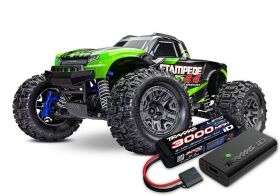TRAXXAS Stampede 4x4 BL-2S grün 1/10 Monster-Truck...