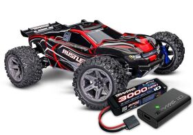 TRAXXAS Rustler 4x4 BL-2S rot 1/10 Stadium-Truck RTR /...