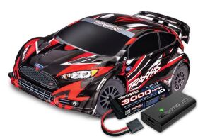 TRAXXAS Ford Fiesta ST 4x4 BL-2S rot 1/10 Rally RTR /...