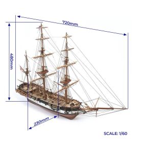 OcCre HMS Beagle Standmodellbausatz 1:60 / oc12005
