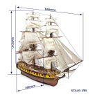 OcCre N.S. Mercedes Fregatte Standmodellbausatz 1:85 / oc14007