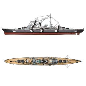OcCre Prinz Eugen Schlachtschiff Standmodellbausatz 1:200 / oc16000