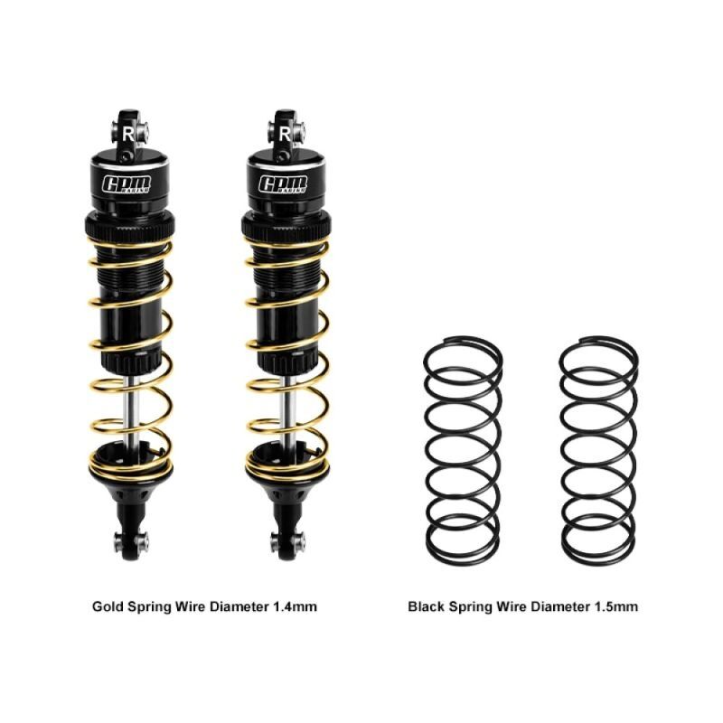 GPM Traxxas Jato 4x4, Rustler,Slash&Mudboss 4x4 Alu Dämpfer 104mm schwarz / GPMTJ104RBKGD