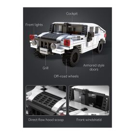 Jamara CaDA Set C55022W Humvee 1:24 weiß Bricks / 402853