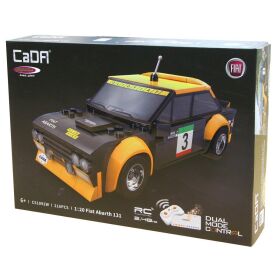 CaDA Fiat Abarth 131 1:20 schwarz 2,4GHz Bricks / 402859
