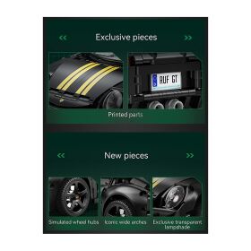 Jamara CaDA Set C63006W RUF GT 1:10 schwarz Bricks kompatibel mit Power Kit Pro D021-003 / 402874