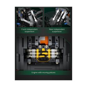 Jamara CaDA Set C63006W RUF GT 1:10 schwarz Bricks kompatibel mit Power Kit Pro D021-003 / 402874