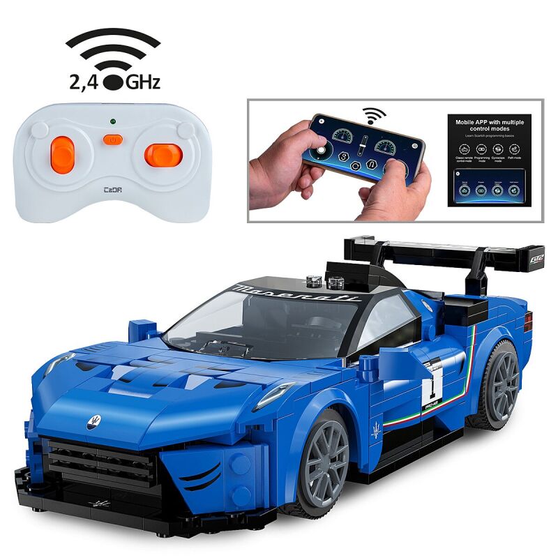 CaDA Maserati GT2 1:20 blau 2,4GHz Bricks / 402877