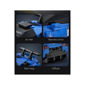 Jamara CaDA Set C55031W Maserati GT2 1:24 blau Bricks / 402882