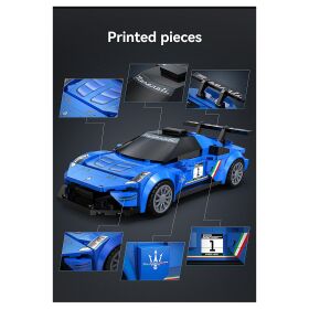 Jamara CaDA Set C55031W Maserati GT2 1:24 blau Bricks / 402882