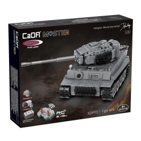 CaDA Panzer Tiger 1:35 grau 2,4GHz Bricks / 402894