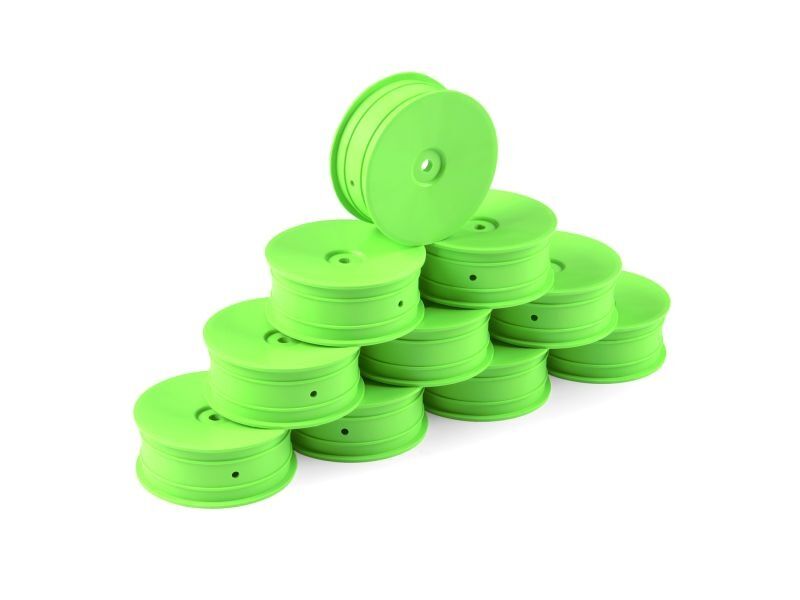 HUDY 1/10 OFF-ROAD WHEEL 2WD FRONT GREEN (10) / HUD803211-G