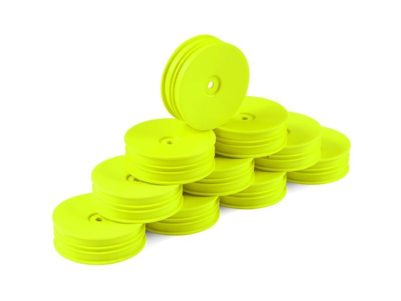 HUDY 1/10 OFF-ROAD WHEEL 2WD FRONT NARROW YELLOW (10 / HUD803221-Y