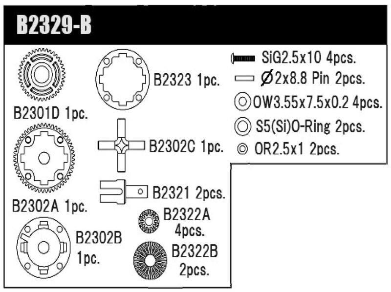 MUGEN Gear Diff Kit MSB1 V2 / MUGB2329-B