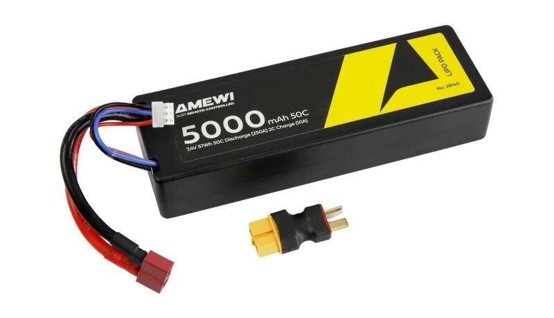 AMEWI / LiPo Akku 2S 7,4V 5000mAh 50C T-Plug / 28140