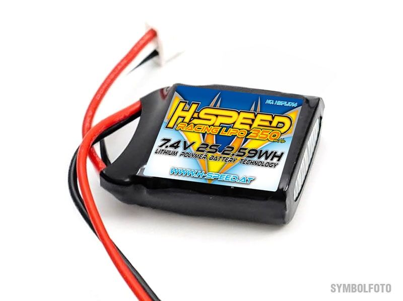 H-SPEED Micro B/T (12x26x39mm) LiPo 350mAh 7,4V / HSPLI014