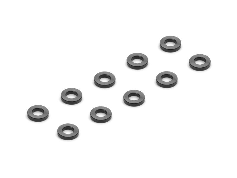XRAY ALU SHIM 2.5x5x1.0MM BLACK (10) / XRA373131-K