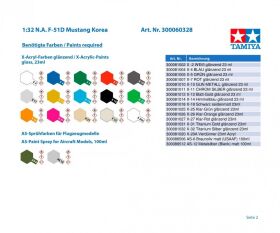 TAMIYA 1:32 N.A. F-51D Mustang Korea / 300060328
