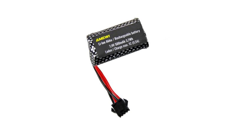 AMEWI / LiIon Akku 2S 7,4V 500mAh 15C Rundzellen HBX 4-polig / 28042