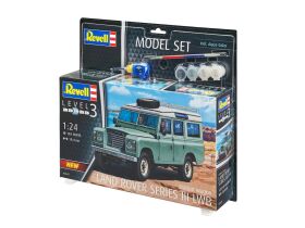 Revell Modellbausatz mit Basiszubehör Model Set Land Rover Series III LWB station wagon / 67047