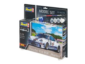 Revell Modellbausatz mit Basiszubehör Model Set Porsche 934 RSR "Martini" / 67685