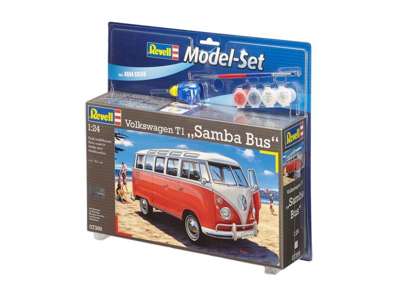 Revell Modellbausatz mit Basiszubehör Model Set Volkswagen T1 "SAMBA BUS" / 67399