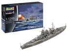 Revell Modellbausatz mit Basiszubehör Starter Kit Battleship Gneisenau / 75181