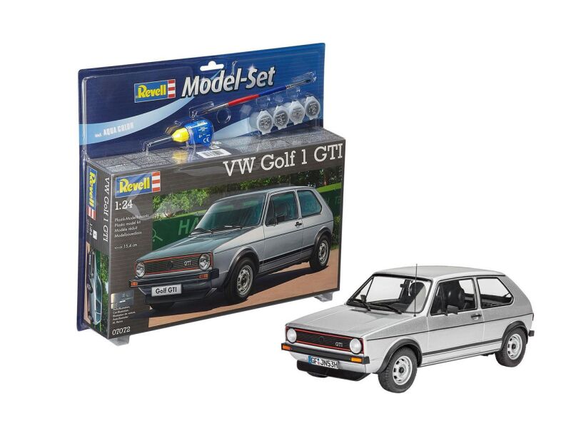 Revell Modellbausatz mit Basiszubehör Model Set VW Golf 1 GTI / 67072
