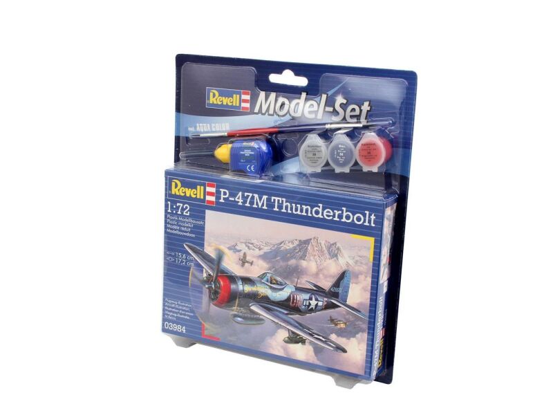 Revell Modellbausatz mit Basiszubehör Model Set P-47M Thunderbolt / 63984