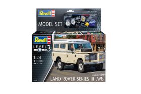 Revell Modellbausatz mit Basiszubehör Model Set Land Rover Series III LWB (commercial) / 67056