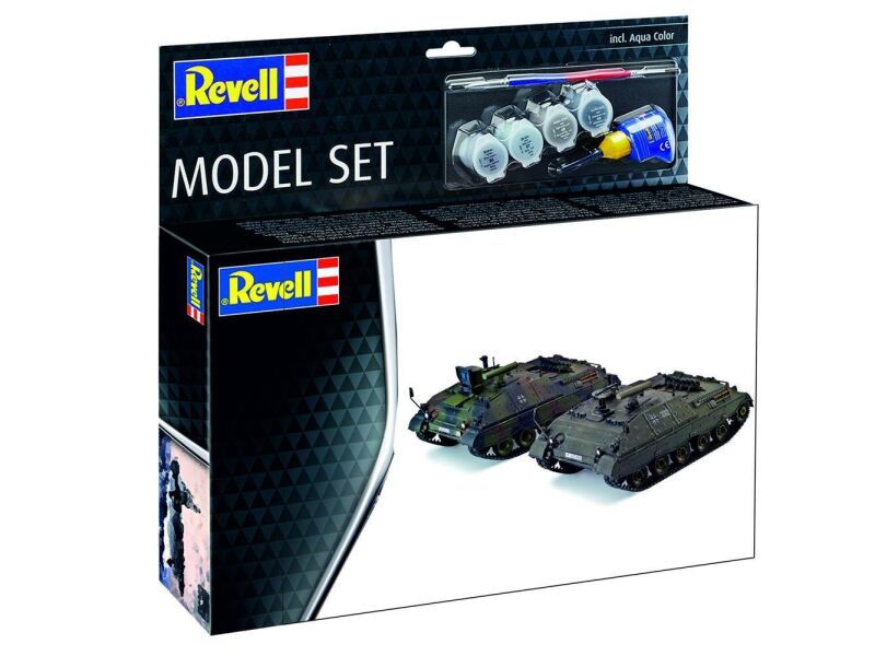 Revell Modellbausatz mit Basiszubehör Model Set Raketenjagdpanzer Jaguar 1 / 63353