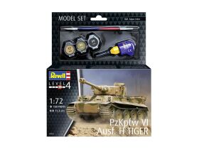 Revell Modellbausatz mit Basiszubehör Model Set PzKpfw VI Ausf. H Tiger / 63262