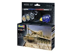 Revell Modellbausatz mit Basiszubehör Model Set PzKpfw VI Ausf. H Tiger / 63262