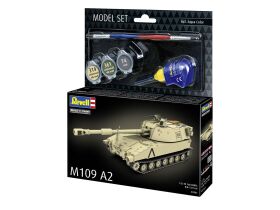 Revell Modellbausatz mit Basiszubehör Model Set M109 A2 / 63361