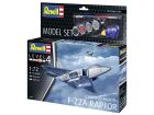 Revell Modellbausatz mit Basiszubehör Model Set Lockheed Martin F-22A Raptor / 63858