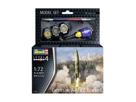 Revell Modellbausatz mit Basiszubehör Model Set German A4/V2 Rocket / 63309