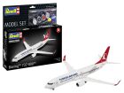 Revell Modellbausatz mit Basiszubehör Model Set Boeing 737-800 "Turkish Airlines" / 63772